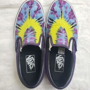 Vans Classic Slip-On Skate Shoes Slip-On Tie-Dye‎ Men 4.5 Women 6 Retro Trippy